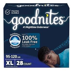 Goodnites Boys' Nighttime Bedwetting Underwear, Size X-Large, Multi-colored